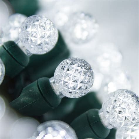 70 G12 Ball Lights Cool White String Lights, 24 ft LED Globe Christmas Lights Cool White Lights ...