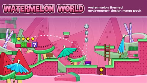 Watermelon environment creation pack | GameDev Market