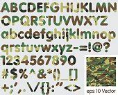 Free download of Camouflage Font Vectorized vector graphics and illustrations