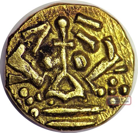 1646 - 1782 Ad Gold Fanam Native States Of India Gold Ancient Coin