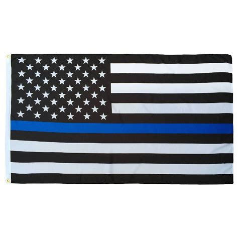 Thin Blue Line American Flag- Made in USA | Firefighter.com