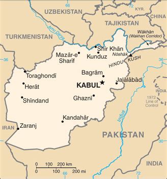 Afghanistan Map (Political) - Worldometer