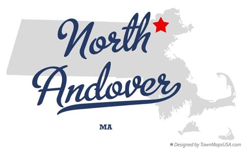 Map of North Andover, MA, Massachusetts