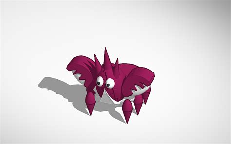 3D design shiny Corphish - Tinkercad