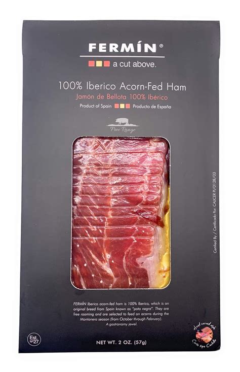 Amazon.com: Iberico de Bellota Ham Sliced by Hand (2 oz). GLUTEN FREE by Fermin : Grocery ...