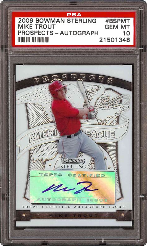 2009 Bowman Sterling Prospects Mike Trout (Autograph) | PSA CardFacts™