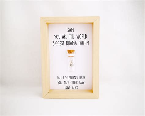 Handamde Gifts for Friends Drama Queen Personalised Quotes - Etsy UK