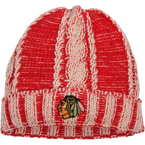 Reebok Chicago Blackhawks Women's Red Cuffed Knit Hat