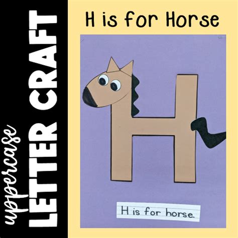 Letter H Craft - H is for Horse Printable Alphabet Beginning Sound ...