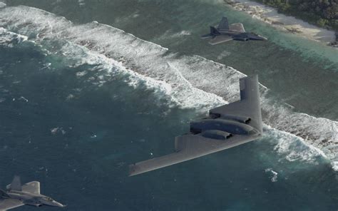 Download Caption: Majestic Northrop Grumman B-2 Spirit Stealth Bomber In Flight Wallpaper ...