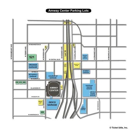 Amway Center Parking Map