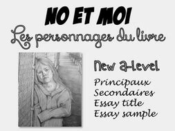 No et moi - BOOK STUDY - Les personnages - Full study of characters ...