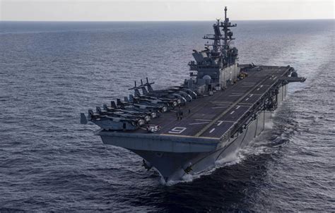 Wallpaper USS America, Amphibious assault ship, LHA 6 images for desktop, section оружие - download