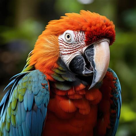 Premium AI Image | Colorful Macaw in Rainforest Habitat