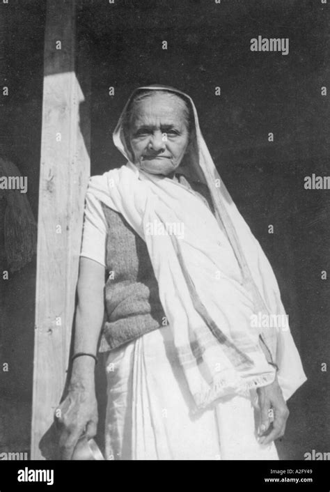 Kasturba Gandhi wife of Mahatma Gandhi at Sevagram Ashram Wardha ...