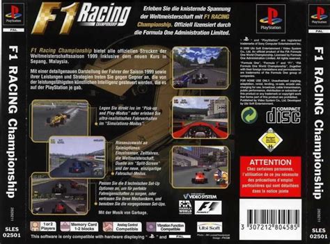 F1 Racing PAL PSX FRONT | Playstation Covers | Cover Century | Over 1. ...