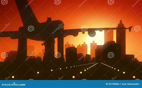 Atlanta Georgia USA America Skyline Sunrise Landing Stock Photo - Image ...