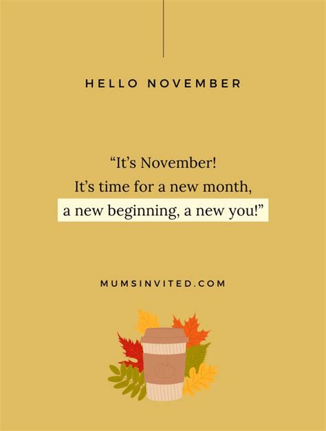 50 Hello November Quotes To Get You Excited For The Colder Months ...