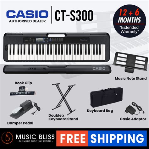 Casio CT-S300 61-Keys Casiotone Keyboard with Damper Pedal, Keyboard ...