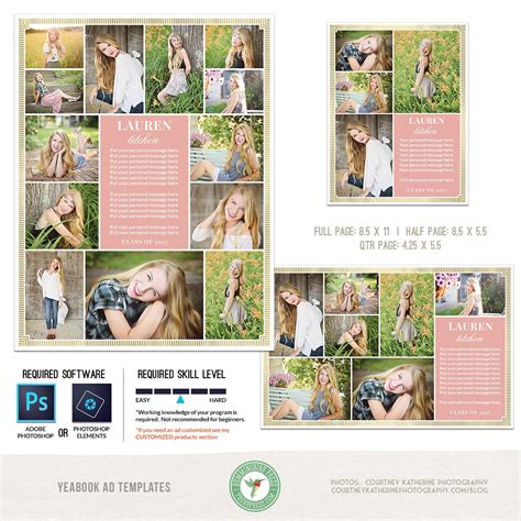 High School Yearbook Ad Templates College Senior Ad