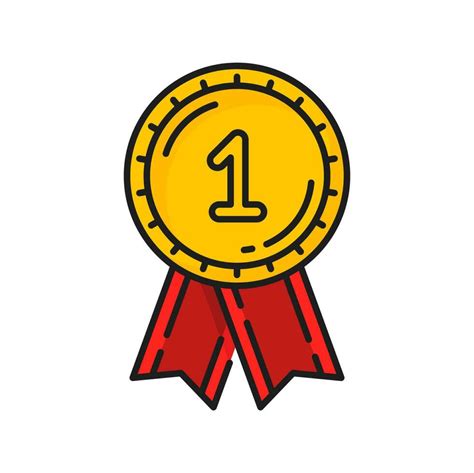 Number 1 golden medal award best trophy prize sign 24081718 Vector Art at Vecteezy