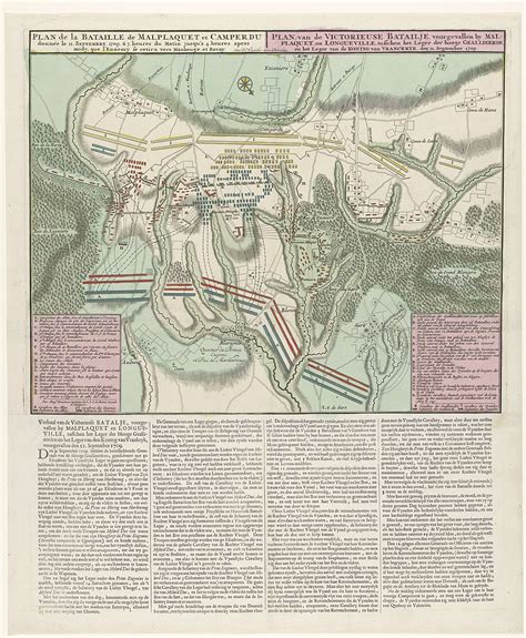 Map of the Battle of Malplaquet, 1709, anonymo | CanvasPrints.com