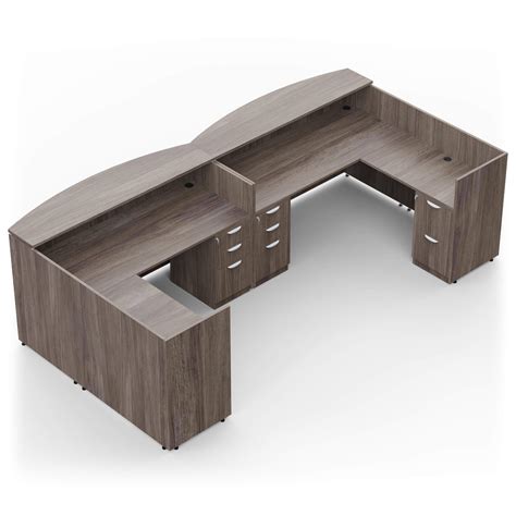 Two Person Reception Desk - Attract 2 Person Reception Desk Laminate Top