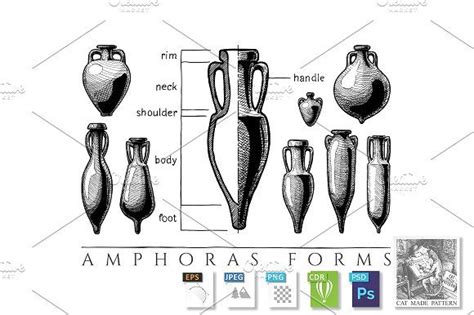 Amphora forms set | How to draw hands, Infographic, Graphic illustration