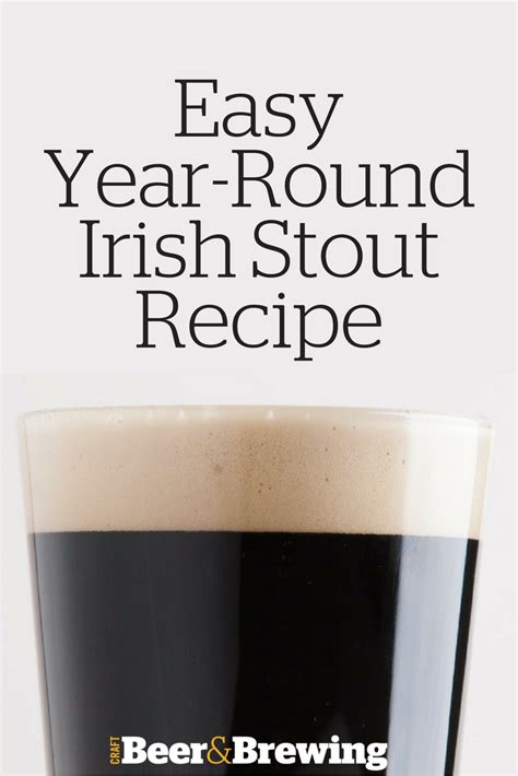 Easy Irish Stout Recipe Brewing Beer Homebrewing, Beer Brewing Recipes ...