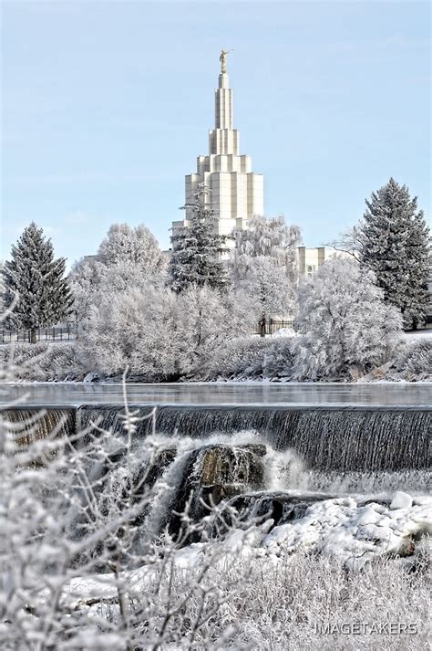 "Mormon Temple - Idaho Falls Winter Scene" by IMAGETAKERS | Redbubble