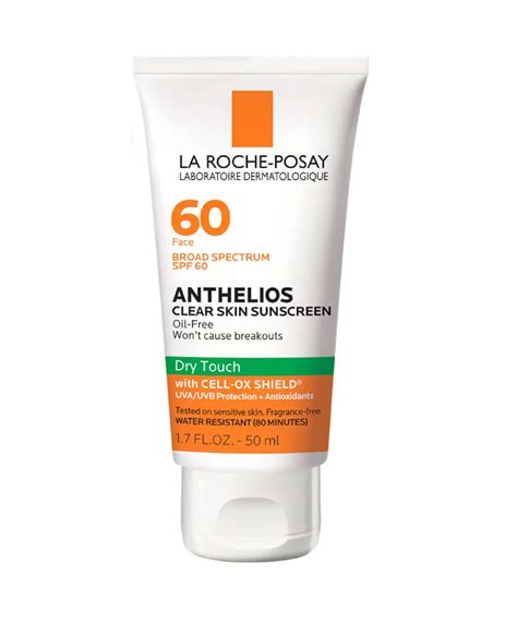 La Roche-Posay Anthelios 60, Oil Free, Anti Shine, SPF 60 Sunscreen ...