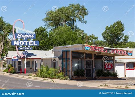 View of the Motels at Historic Route 66, Seligman, Arizona, USA ...