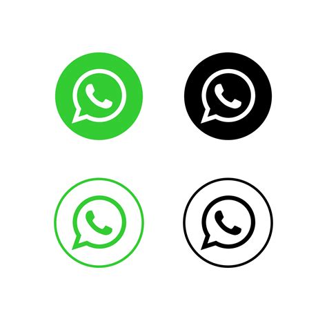 Set of Whatsapp icons. Social media icons. Realistic whatsapp set. UI ...