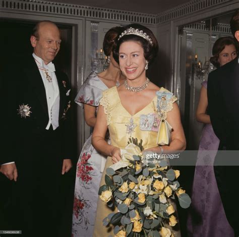 Princess margaret wearing a yellow evening dress circa 1970 – Artofit