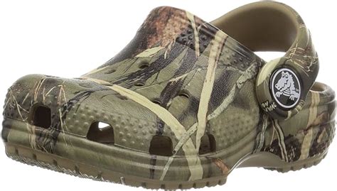 Crocs Kids' Classic Realtree Clog | Camo Slip On Water Shoes, Khaki, 3 UK Child: Amazon.co.uk ...