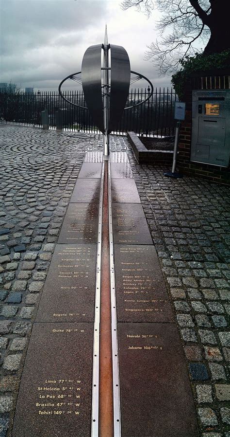 :Prime Meridian Of The World, Greenwich, London. Greenwich was chosen as the universal time ...