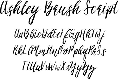 Ashley Brush Script Font by Printable Wisdom | Brush script fonts, Free script fonts, Brush script