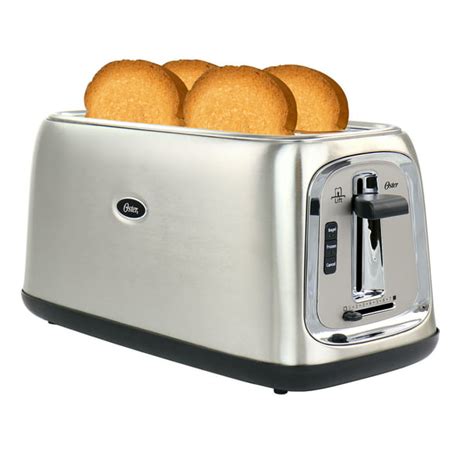 Oster 4 Slice Stainless Steel Toaster with Extra Long, Wider Slots ...