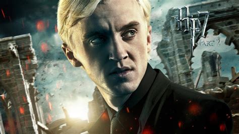 Draco Malfoy Is Facing One Side In Broken Building Background Wearing ...