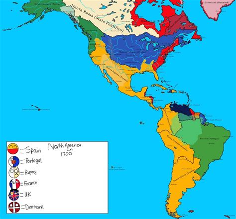 North America in 1700 (Lore in Comments : imaginarymaps