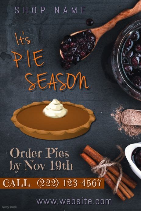 370+ Thanksgiving Pie Flyer Customizable Design Templates | PosterMyWall | Bake sale flyer, Sale ...