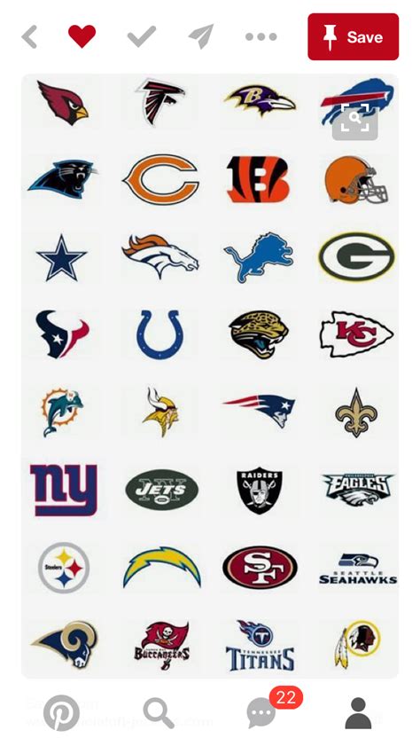 Nfl Teams Printable List Pdf