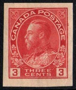 Stamp: King George V (Canada(King George V 1911-22 "Admiral" Imperforate Issues) Mi:CA 107B,Sn ...