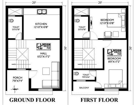 20×30 Duplex House Plans East Facing with Car Parking