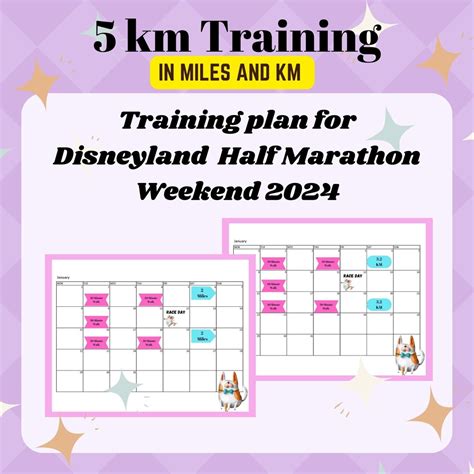 5K Training Plan for 2024 Disneyland Half Marathon Weekend. - Etsy