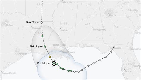 Map of Tropical Storm Barry’s Path - The New York Times