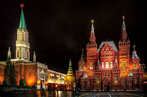 Download Russia Church Building Architecture Night Red Square Man Made Moscow HD Wallpaper