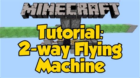 2 way Flying Machine Tutorial || Minecraft Bedrock Edition - YouTube