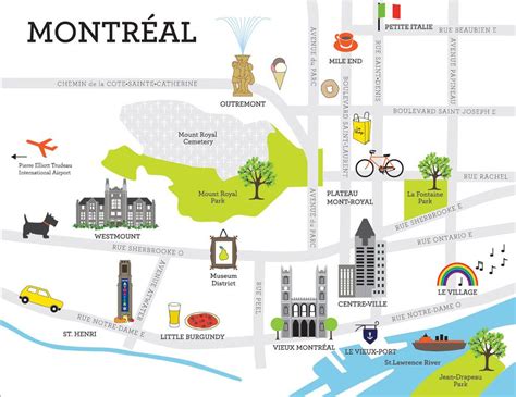 Mapa Turistico De Montreal Canada Images