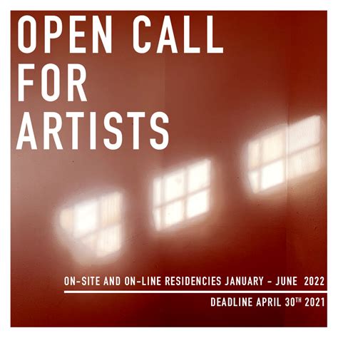 Open Call for Artists: Residencies January – June 2022 – Res Artis